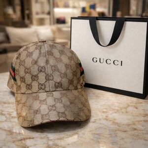 Gucci Beige Monogram Men's Hat